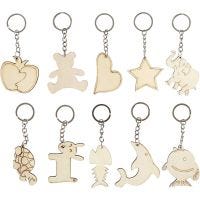 Key Hanger, size 5,5x5,5 cm, thickness 2 mm, 30 pc/ 1 pack