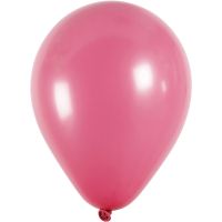 Balloons, round, D 23 cm, dark pink, 10 pc/ 1 pack