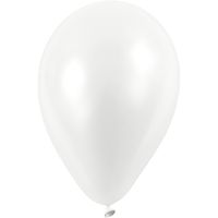 Balloons, Dia. 23 cm, white, 10 pc/ 1 pack