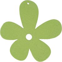 Flower, size 57x51 mm, thickness 2 mm, lime green, 10 pc/ 1 pack