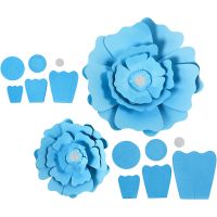 Paper Flowers, D 15+25 cm, 230 g, light blue, 2 pc/ 1 pack