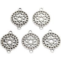 Jewellery Pendant, D 14 mm, hole size 1,2 mm, silver-plated, 5 pc/ 1 pack