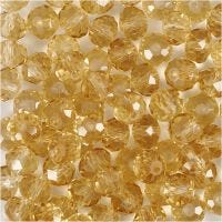 Faceted Beads, size 5x6 mm, hole size 1 mm, topaz, 100 pc/ 1 pack