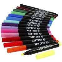Formline textile markers, line 2-3 mm, Content may vary , assorted colours, 5x15 pc/ 1 pack