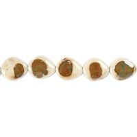 Pottery Beads, D 24x22 mm, hole size 2 mm, off-white, 9 pc/ 1 pack