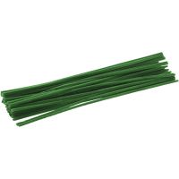 Chenille, L: 30 cm, thickness 4 mm, green, 50 pc/ 1 pack