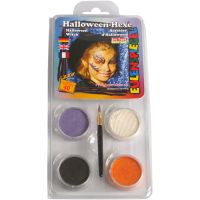 Eulenspiegel Face Paint - Motif Set, halloween witch, assorted colours, 1 set