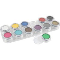 Water-based Face Paint Palette, assorted colours, 12x2,5 ml/ 1 pc