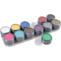 Water-based Face Paint Palette, assorted colours, 12x15 ml/ 1 pc