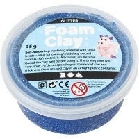 Foam Clay®, glitter, blue, 35 g/ 1 tub