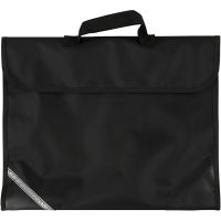 School Bag, depth 9 cm, size 36x29 cm, black, 1 pc