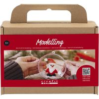 Mini Craft Kit Modelling, Santa Claus, red/white, 1 pack