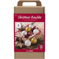 Craft Kit Christmas Baubles, Glitter, 1 pack