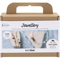 Mini Craft Kit Jewellery, Crystal Necklace and Earrings, 1 pack