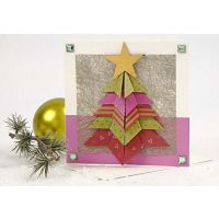 A Card with a Folded Christmas Tree