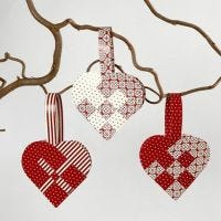 Woven Christmas Heart Baskets