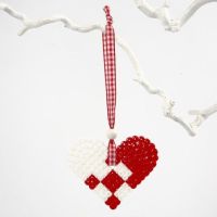 A Hanging Bead Heart Decoration