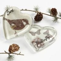 A Glass Heart with Decoupage