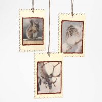 Small Wooden Hanging Signs with Decoupage Paper