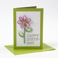 A Happy Moments Greeting Card with a Rocaille Seed Bead Flower