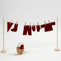 A miniature Washing Line with the Elf's Clothes