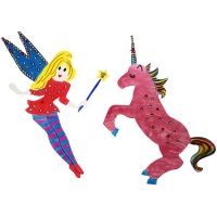 Card Figures decorated with Markers, Paint and Rhinestones