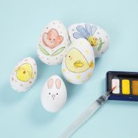 Easter Eggs with a Watercolour Design