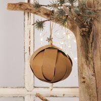 A Christmas Bauble from Faux Leather Paper Star Strips