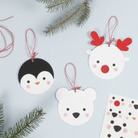 Hanging Card Polar Animal Decorations