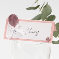 A Place Card with a Balloon decorated with Deco Foil, Embossing and a Rhinestone