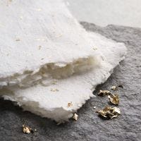 Handmade paper with gold and glitter