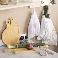 Storage bags with lino printing