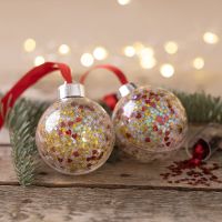 Christmas baubles with sequins