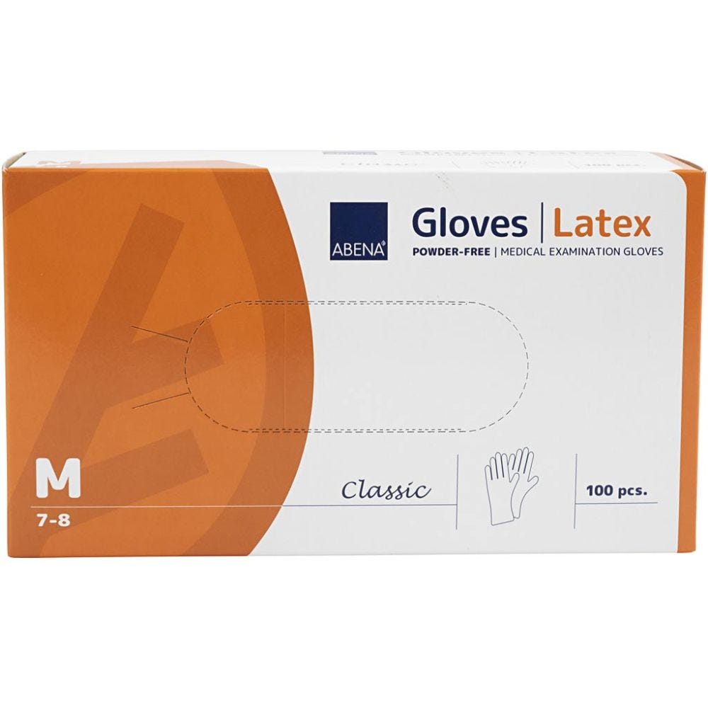 Latex Gloves, size medium , 100 pc/ 1 pack