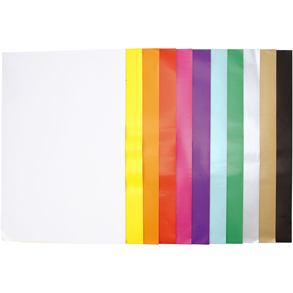 Glazed Paper, 32x48 cm, 80 g, assorted colours, 11x25 sheet/ 1 pack