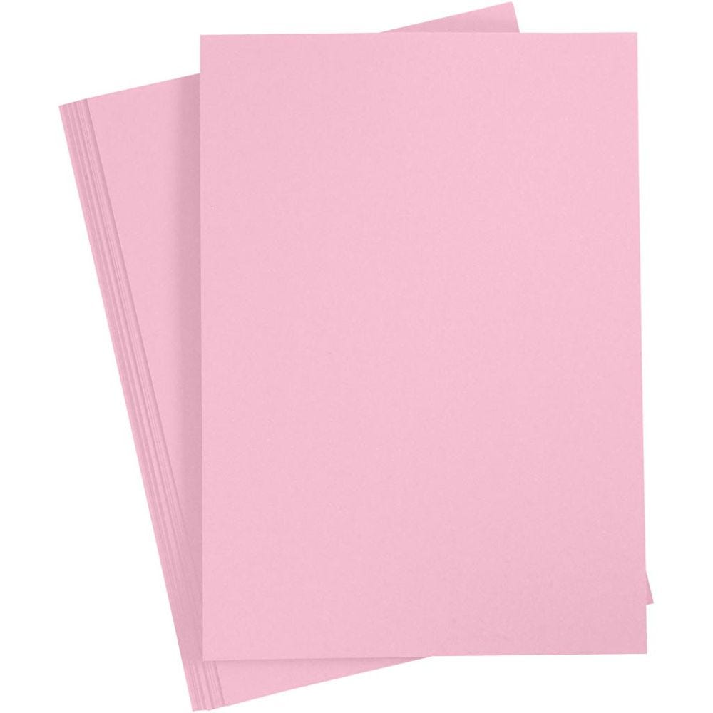 Card, A4, 210x297 mm, 180 g, light pink, 20 sheet/ 1 pack