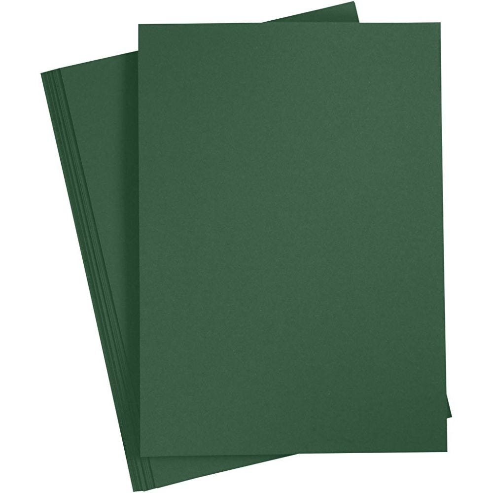 Card, A4, 210x297 mm, 180 g, dark green, 20 sheet/ 1 pack