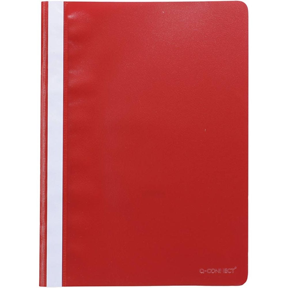 Plastic presentation folders, A4, red, 1 pc