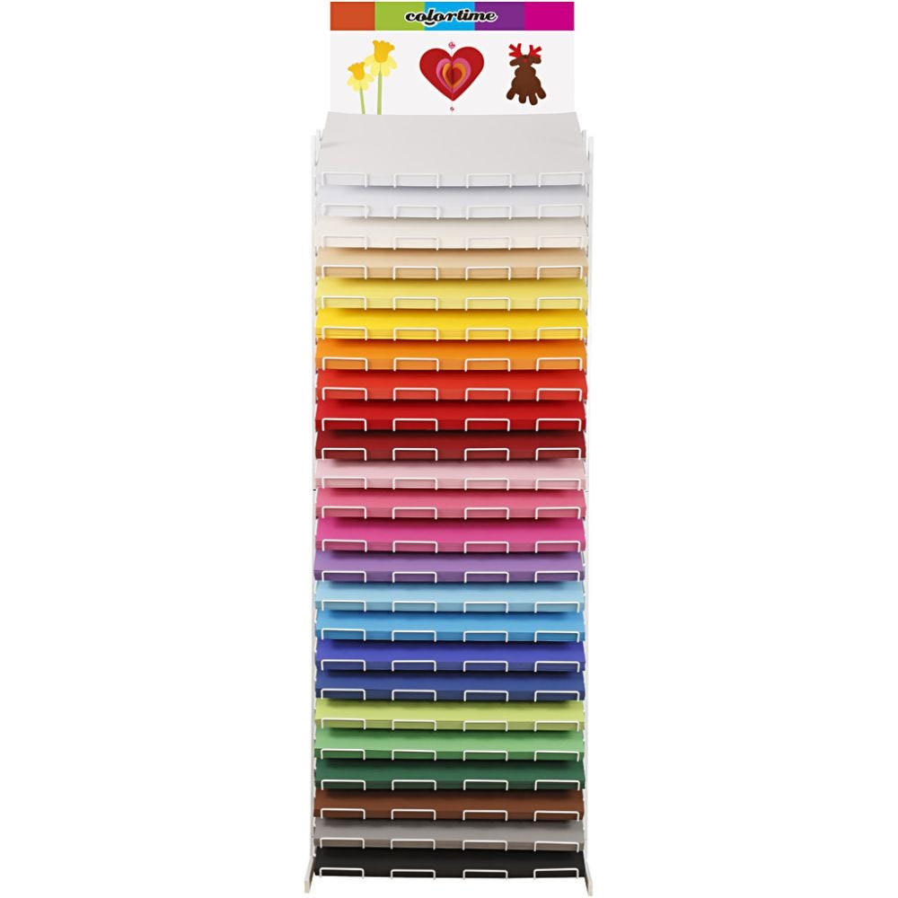 Coloured Card, A2, 420x594 cm, 180 g, assorted colours, 23x100 sheet/ 1 pack