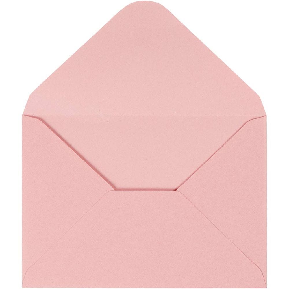 Envelope, envelope size 11,5x16 cm, 110 g, light red, 10 pc/ 1 pack