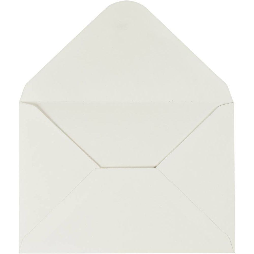 Envelope, envelope size 11,5x16 cm, 110 g, off-white, 10 pc/ 1 pack