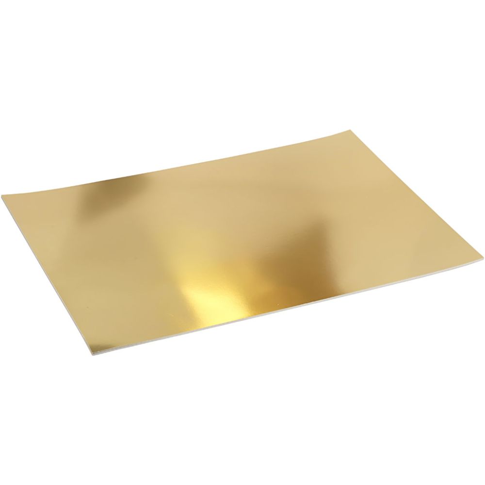 Metallic Foil Card, A2, 420x594 mm, 280 g, gold, 10 sheet/ 1 pack
