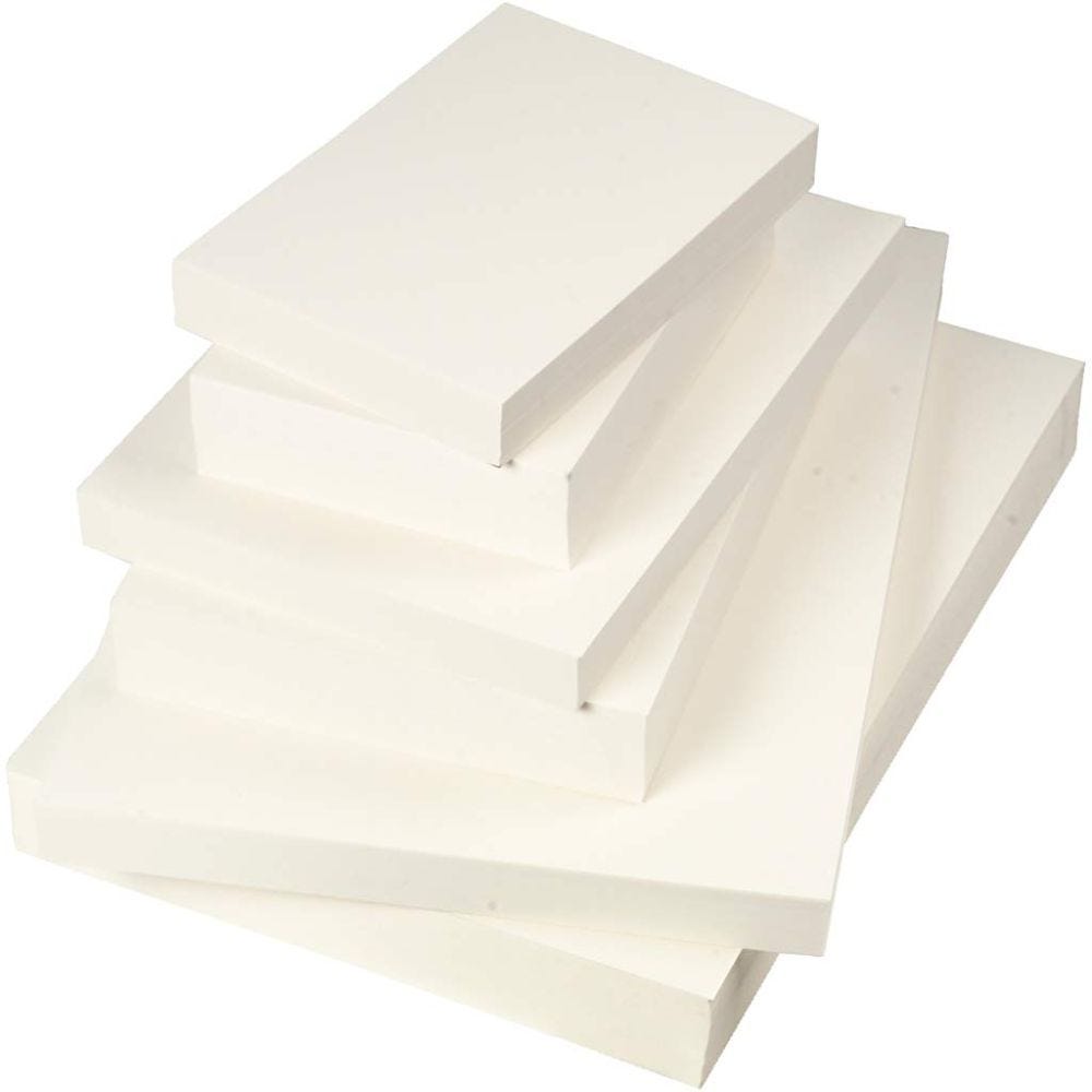 Watercolour paper, A3,A4,A5, 200+300 g, white, 6x100 sheet/ 1 pack