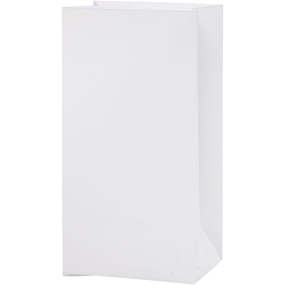 Paper Bag, H: 17 cm, size 6x9 cm, 80 g, white, 10 pc/ 1 pack