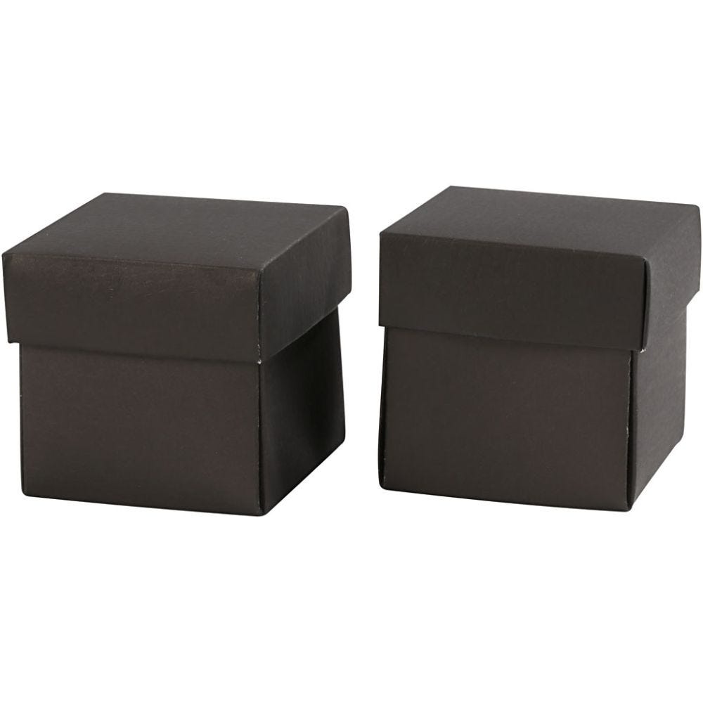 Folding box, size 5,5x5,5 cm, 250 g, black, 10 pc/ 1 pack