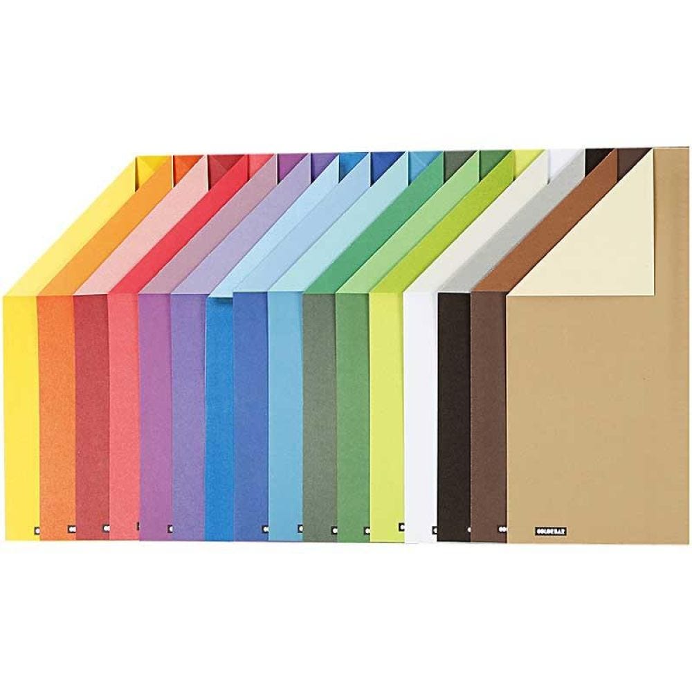 Color Bar Card, A4, 210x297 mm, 250 g, 16 ass sheets/ 1 pack
