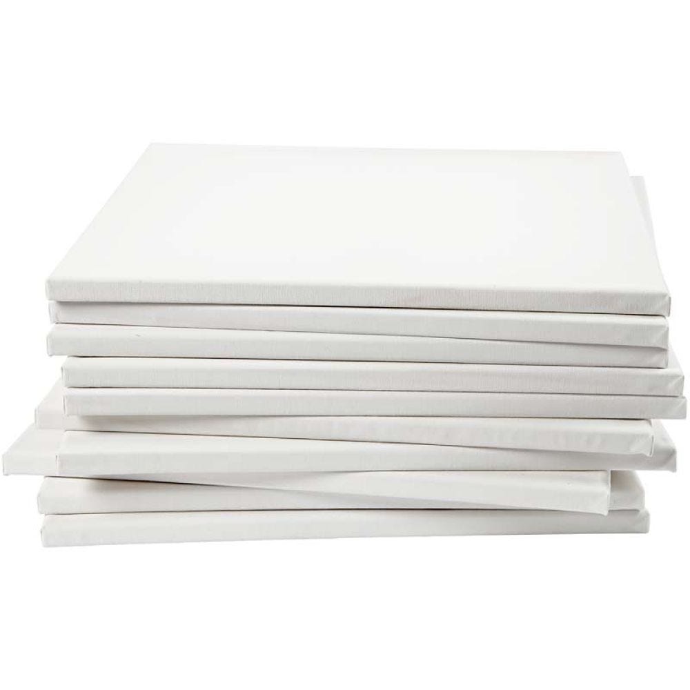 Stretched Canvas, depth 1,6 cm, size 40x40 cm, 280 g, white, 40 pc/ 1 pack