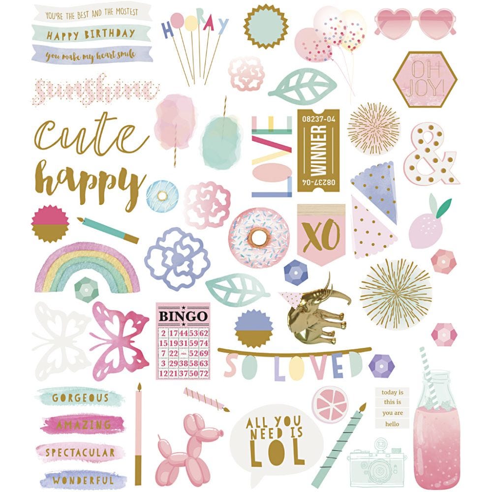 Gift Tags, optimism, size 5-115 mm, 120 g, 59x2 pc/ 1 pack