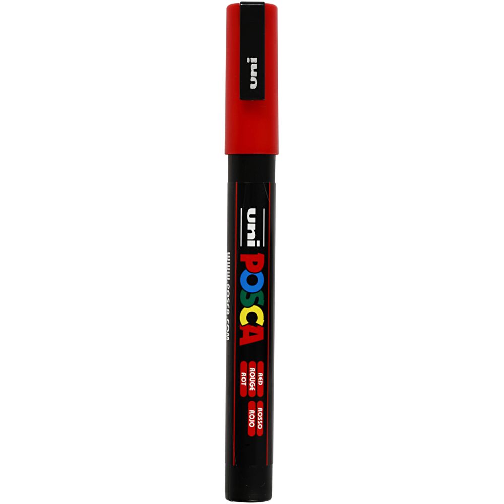 Posca Marker, no. PC-3M, line 0,9-1,3 mm, red, 1 pc