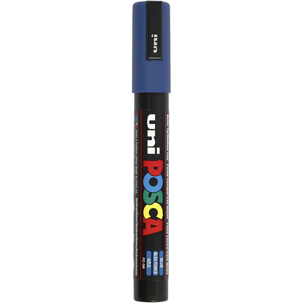 Posca Marker, no. PC-5M, line 2,5 mm, blue, 1 pc